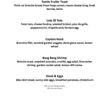Palace Bar - Brunch menu for weekend - Gay Bars Near Me - Miami Beach, Florida