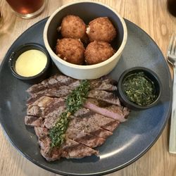 Sazón Y Fuego - Prime Ribeye w/ potato croquettes