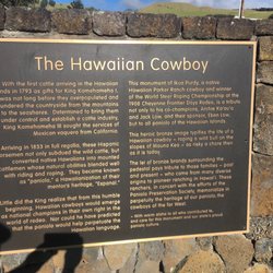 Hawaiian Cowboy - Ikua Purdy - Plaque celebrating the Hawaiian cowboy