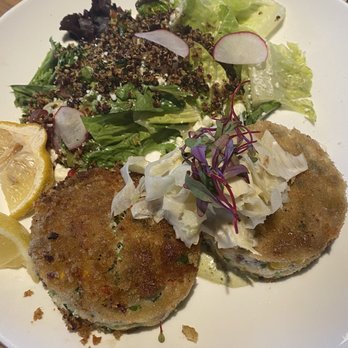 Earls Kitchen + Bar - Jumbo Lump Crab Cakes and Greens. - New American Near Me - Boston, Massachusetts Earls Kitchen + Bar - Jumbo Lump Crab Cakes and Greens. - New American Near Me - Boston, Massachusetts