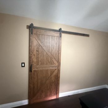 Benjamin Construction - Removed old door and added custom barn door. - Drywall Installation & Repair Near Me - Beaumont, California