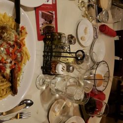 Davinci of Greece - Veal chops, Lobster risotto, angel hair in vodka sauce, and chicken and pasta dish