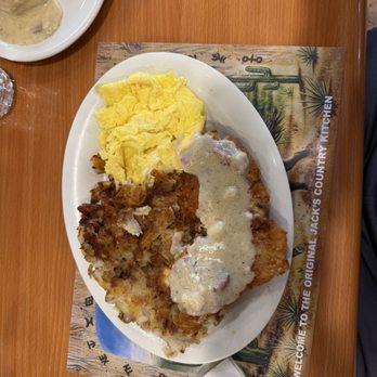 Original Jack's Country Kitchen - Country fried chicken, with eggs and extra crisp hash browns. - American Near Me - Avalon, California Original Jack's Country Kitchen - Country fried chicken, with eggs and extra crisp hash browns. - American Near Me - Avalon, California