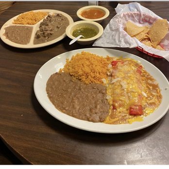 Andy's Home Cafe - I had the cheese enchiladas plate, Wife had the Carne Guisada plate. Everything was great!! - Tex-Mex Near Me - Houston, Texas