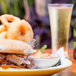 Thirty 30 - BBQ pulled pork burger with kale & apple slaw.