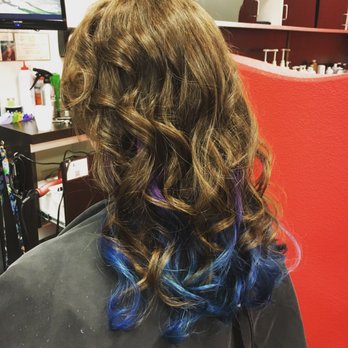 Illusion Salon - Purple to blue underlights - Hair Salons Near Me - Plano, Texas