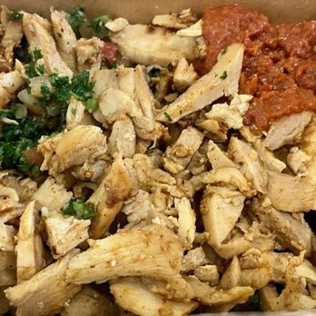 Chickpeas - Tabouli with chicken added - Mediterranean Near Me - Orlando, Florida