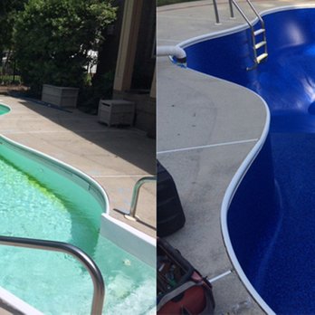 Aqua Dynamics Swimming Pools - Before and after new liner installation. - Pool & Hot Tub Service Near Me - Virginia Beach, Virginia