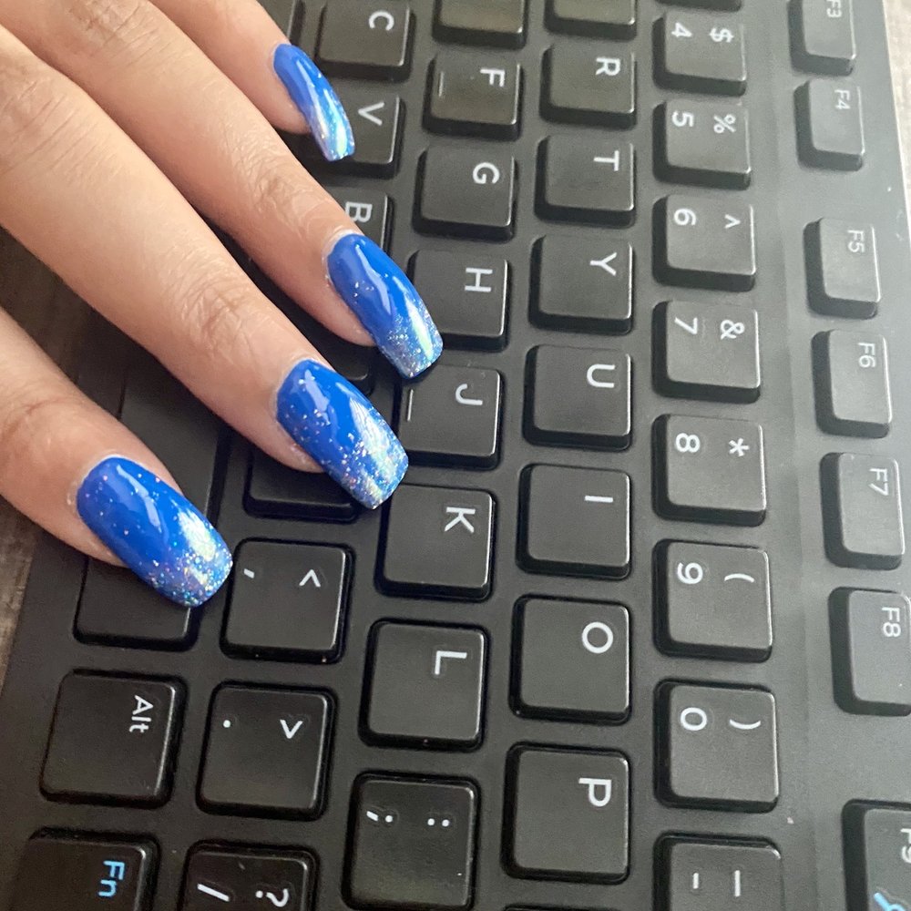 I Luv Nails - Sns powder with gel on top, acrylic with extra nail, unicorn dust decor (55$) - Nail Salons Near Me - Stockbridge, Georgia I Luv Nails - Sns powder with gel on top, acrylic with extra nail, unicorn dust decor (55$) - Nail Salons Near Me - Stockbridge, Georgia