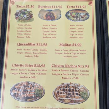 El Chivito - Menu - Tacos Near Me - Long Beach, California El Chivito - Menu - Tacos Near Me - Long Beach, California