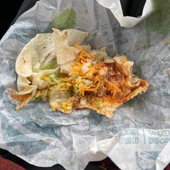 Taco Bell - This was the inside of my upcharged steak burrito. Basically no meat inside of it. I will not be going back to this Taco Bell. - Fast Food Near Me - Homer Glen, Illinois Taco Bell - This was the inside of my upcharged steak burrito. Basically no meat inside of it. I will not be going back to this Taco Bell. - Fast Food Near Me - Homer Glen, Illinois