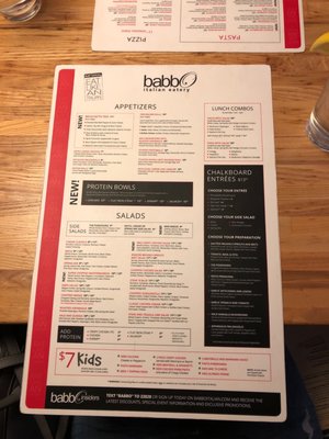 Menu photo 8 Babbo Italian Eatery Mesa, AZ