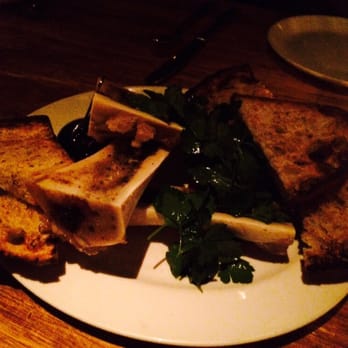 Gilt Bar - Bone marrow with red onion jam. - New American Near Me - Chicago, Illinois