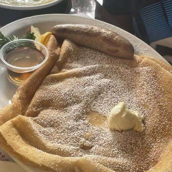 Paula's Pancake House - Danish sausage with Danish pancake - Breakfast & Brunch Near Me - Solvang, California Paula's Pancake House - Danish sausage with Danish pancake - Breakfast & Brunch Near Me - Solvang, California
