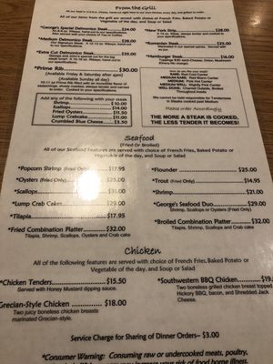 Menu photo 5 George's Steak House Suffolk, VA