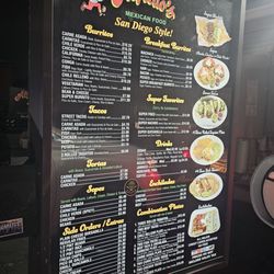 Alfredo's Mexican Food - Current Menu