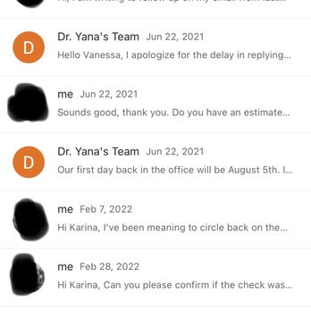 Yana Shampansky, DDS - Good luck getting a timely response. Poor customer service from her office. - Cosmetic Dentists Near Me - Beverly Hills, California