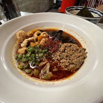Strings Ramen - Hell Ramen Shugou (Level 3!)   Chinese Tian Jing red chili, Szechuan chili bean sauce, Thai chili, Piquin chili and Ghost peppers - Ramen Near Me - Madison, Wisconsin