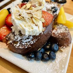 Portage Bay Cafe - 65th - French Toast (veg) (with toppings from the breakfast bar!)