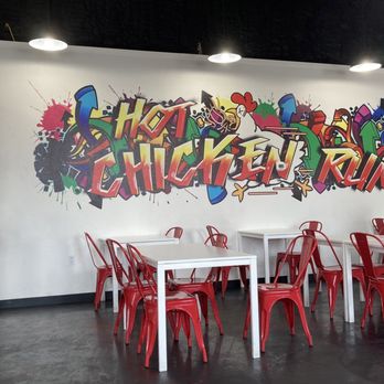 Hot Chicken Run - Mural Inside - Chicken Shop Near Me - Corpus Christi, Texas Hot Chicken Run - Mural Inside - Chicken Shop Near Me - Corpus Christi, Texas