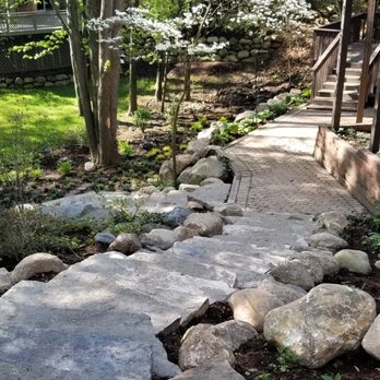Landscape Magic - a stone path in a garden - Landscaping Near Me