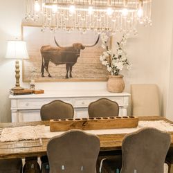 home by red door - Redesigned dining room