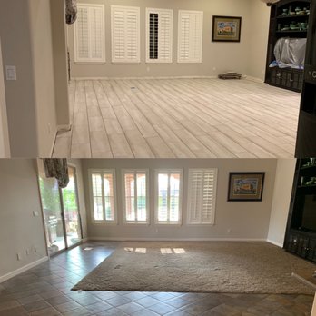 The Flooring Outfit - Before (below) and after (above) - Flooring Near Me - Mesa, Arizona