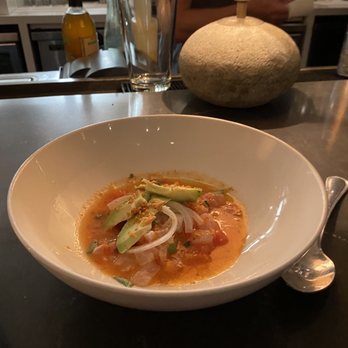 Launderette - Dinner Striped Bass Crudo - New American Near Me - Austin, Texas