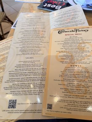 Menu photo 1 The Cheesecake Factory Mesa, AZ