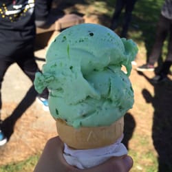 Shawn's Ice Cream Truck - Double scoop pistachio on a cake cone