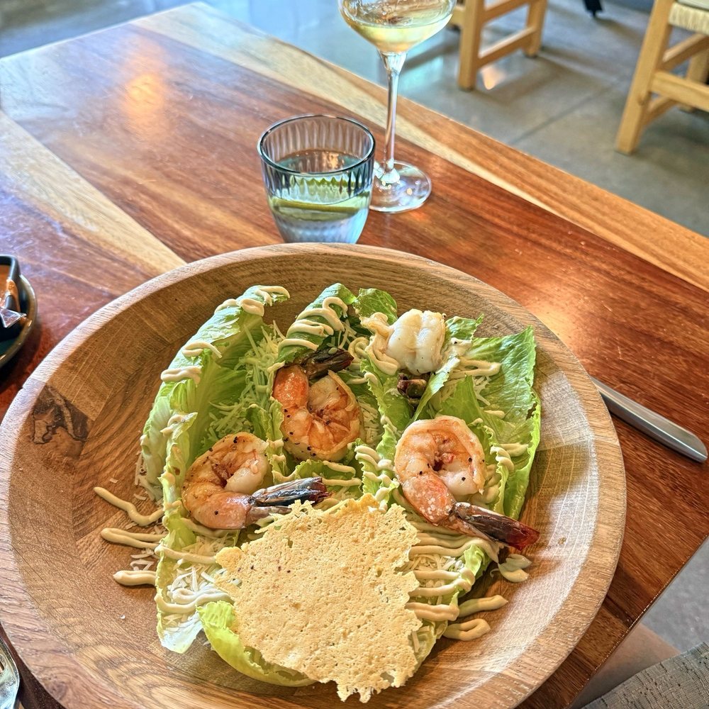 Dos Mares Restaurant - Cesar salad with four big shrimp. - Seafood Near Me - Fort Worth, Texas