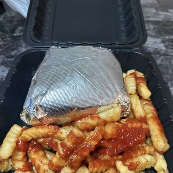 The Gift Carry Out - Cheese Fish Sandwich and Fries Combo - Barbeque Near Me - Baltimore, Maryland The Gift Carry Out - Cheese Fish Sandwich and Fries Combo - Barbeque Near Me - Baltimore, Maryland