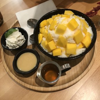 Sweetory - Mango bingsu. Personally this is the one I liked the least since the mango was sour - Desserts Near Me - Jackson Heights, New York Sweetory - Mango bingsu. Personally this is the one I liked the least since the mango was sour - Desserts Near Me - Jackson Heights, New York