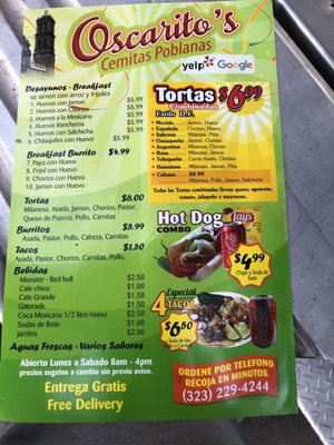 Menu photo 1 Oscarito's Catering Los Angeles, CA Menu photo 1 Oscarito's Catering Los Angeles, CA