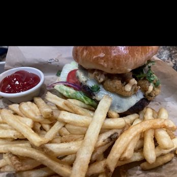 BJ's Restaurant & Brewhouse - Crispy Jalapeno Burger* - Pizza Near Me - Irvine, California