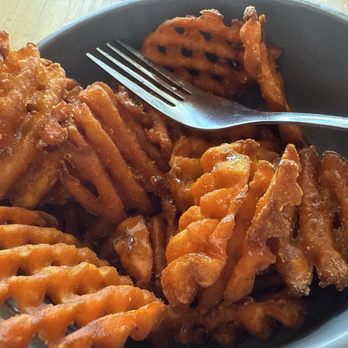 Root Down DIA - Hot honey sweet potato fries - New American Near Me - Denver, Colorado