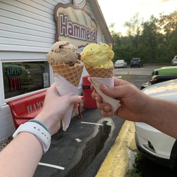 Hammer's Custard & Subs - two people holding ice cream cones - Sandwiches Near Me - Valencia, Pennsylvania
