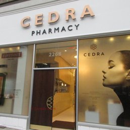 Exterior of Cedra Pharmacy on Upper Westside on Broadway in New York City