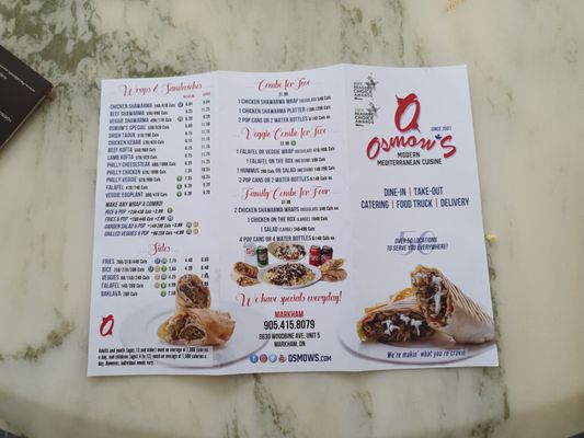 Menu photo 1 Osmow's Shawarma Markham, ON