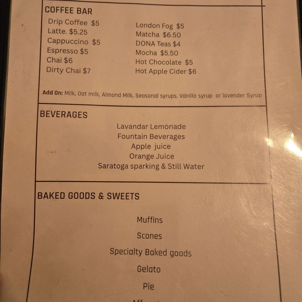 The Foundry Rose - Drink menu - Cafes Near Me - Cold Spring, New York