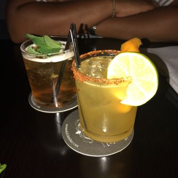 Avenue Kitchen & Bar - Smokey Paloma (right) and Hampden Julep (left) - New American Near Me - Baltimore, Maryland