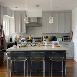Remodeled kitchen: added island, three beams, removed wall separating kitchen and dining room, excellent workmanship! Remodeled kitchen: added island, three beams, removed wall separating kitchen and dining room, excellent workmanship!