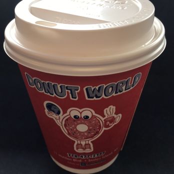 Donut World - A small cup of coffee - Donuts Near Me - Staten Island, New York
