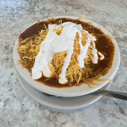 Skyline Chili - Loaded chili bowl.