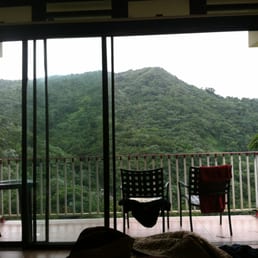 Photo of our balcony from the bed- the entire wall window opened up. This was a balcony room- pay the extra $ it's worth it!