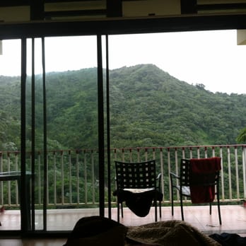 Casa Cubuy Ecolodge - Photo of our balcony from the bed- the entire wall window opened up. This was a balcony room- pay the extra $ it's worth it! - Bed & Breakfast Near Me - Río Blanco, Puerto Rico