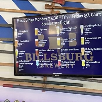 Billsburg Brewery - Menu - Breweries Near Me - Williamsburg, Virginia