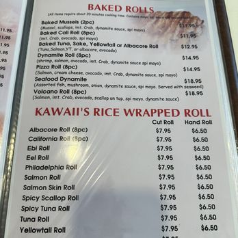 Kawaii Sushi - Sushi roll menu - Sushi Bars Near Me - La Mesa, California Kawaii Sushi - Sushi roll menu - Sushi Bars Near Me - La Mesa, California