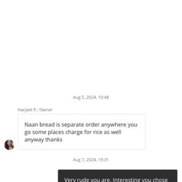 Rude and unprofessional response from Basmati owner. I will not be back and will caution others as well. Rude and unprofessional response from Basmati owner. I will not be back and will caution others as well.