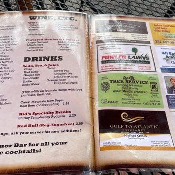 The Old Mill Tavern - the menu for the drink - Bars Near Me - Homosassa, Florida